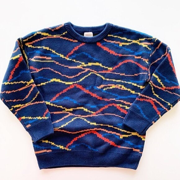 NEW Hanna Andersson Boy Art Intarsia Cascades Sweater 6-7 Years 120 Cm - Picture 1 of 8